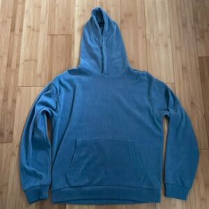 Negative space blue hoodie